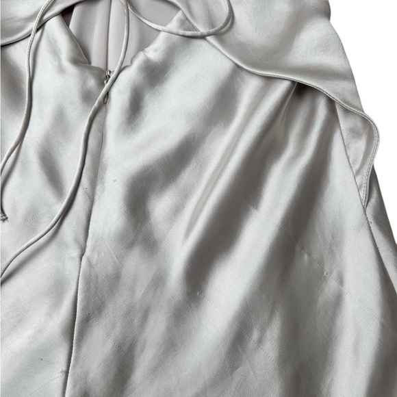 Zara champagne mini slip dress, Med, low back with tie back detail, silky Party - Picture 6 of 9